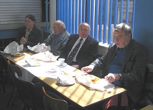 And here we have Reg Summerfield, Barry Hodgson, 
						Gerald Hanrahan and the photographer whose name escapes 
						me  sorry!