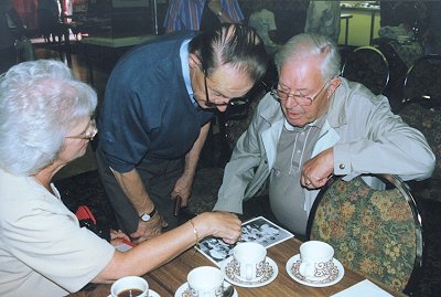 Sheila McTaggart&nbsp;,&nbsp; John Hughes and Mike Cartwright, seen in August 2001.