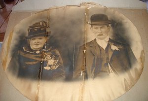 This very large and very old photo was brought along by Angela Jones.